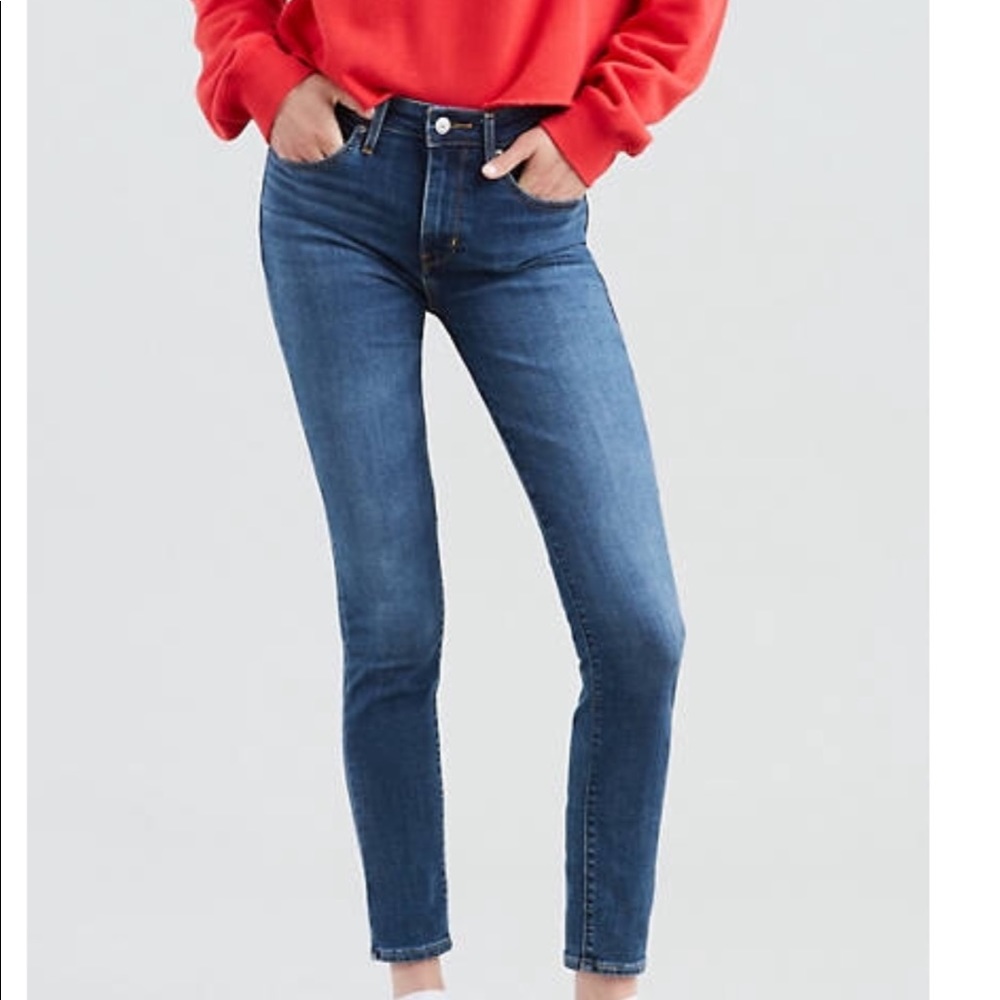 Levi’s 721 Jeans Women’s 24x32 High Rise Skinny Fit Denim Blue Zip Stretch NWT